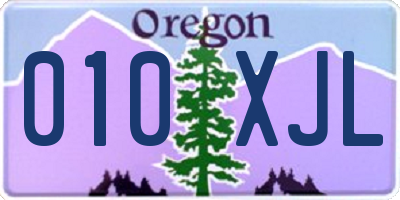 OR license plate 010XJL