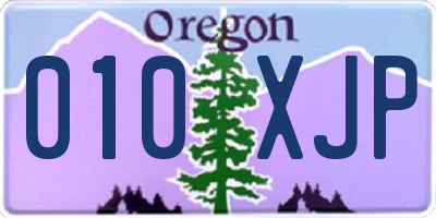 OR license plate 010XJP