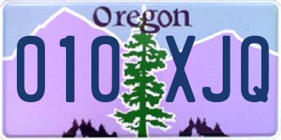 OR license plate 010XJQ
