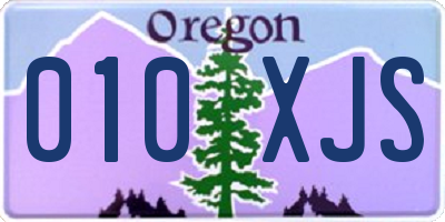 OR license plate 010XJS