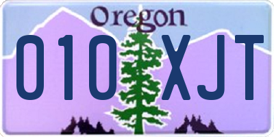 OR license plate 010XJT