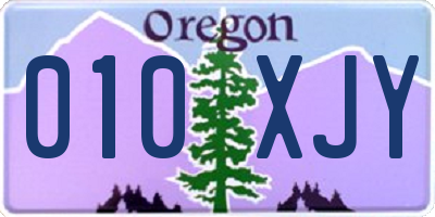 OR license plate 010XJY