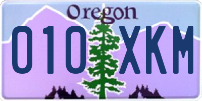OR license plate 010XKM