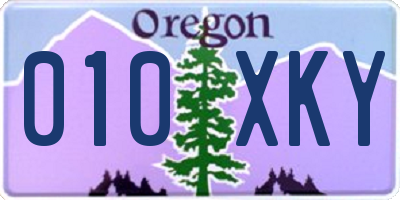 OR license plate 010XKY