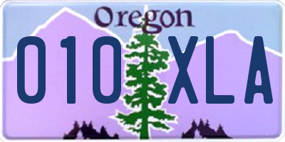 OR license plate 010XLA
