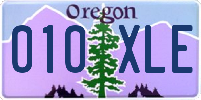 OR license plate 010XLE