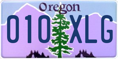 OR license plate 010XLG