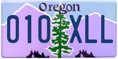 OR license plate 010XLL