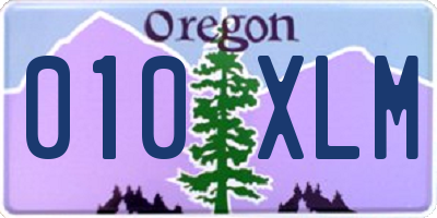 OR license plate 010XLM