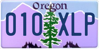OR license plate 010XLP