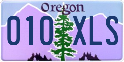 OR license plate 010XLS