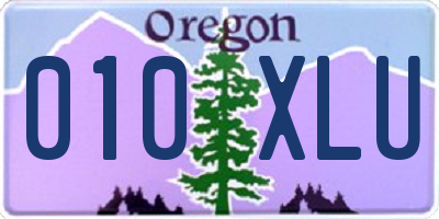OR license plate 010XLU