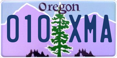 OR license plate 010XMA
