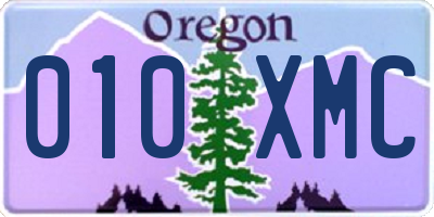 OR license plate 010XMC