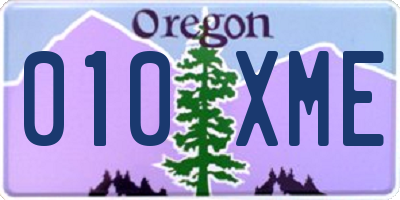 OR license plate 010XME