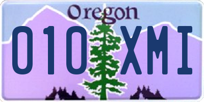 OR license plate 010XMI