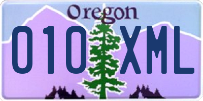 OR license plate 010XML