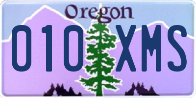 OR license plate 010XMS