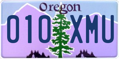 OR license plate 010XMU
