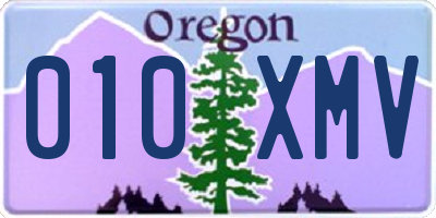 OR license plate 010XMV