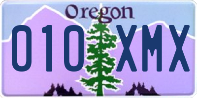 OR license plate 010XMX