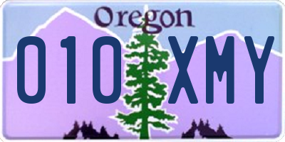 OR license plate 010XMY