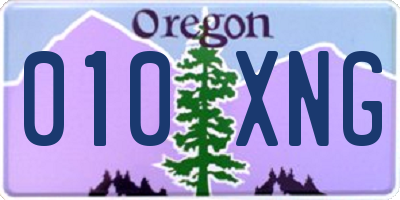 OR license plate 010XNG