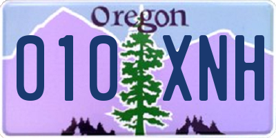 OR license plate 010XNH