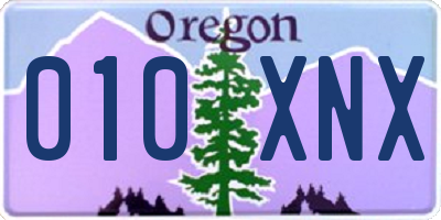 OR license plate 010XNX