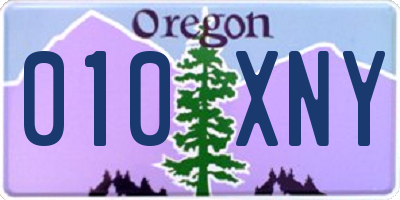 OR license plate 010XNY