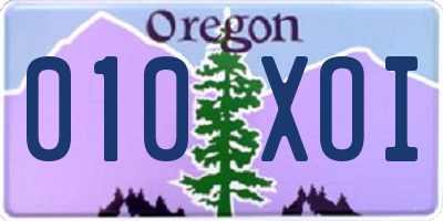 OR license plate 010XOI