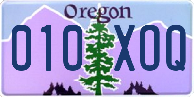 OR license plate 010XOQ