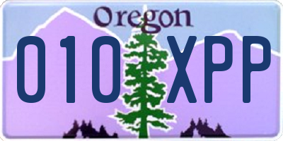 OR license plate 010XPP