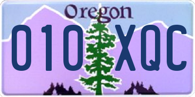 OR license plate 010XQC