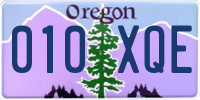 OR license plate 010XQE
