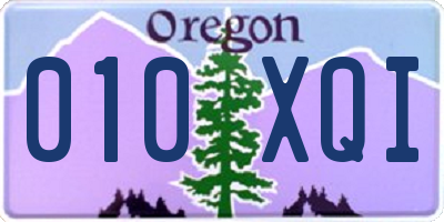 OR license plate 010XQI
