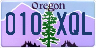 OR license plate 010XQL