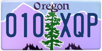 OR license plate 010XQP