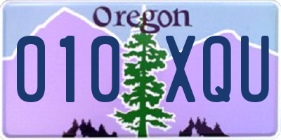 OR license plate 010XQU