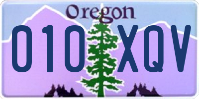 OR license plate 010XQV