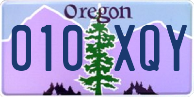 OR license plate 010XQY