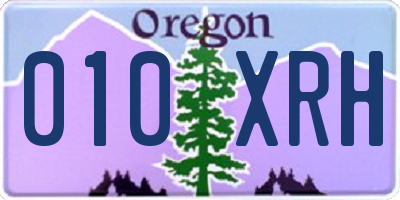 OR license plate 010XRH