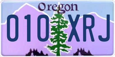 OR license plate 010XRJ