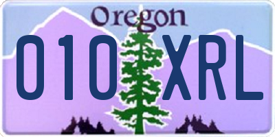 OR license plate 010XRL