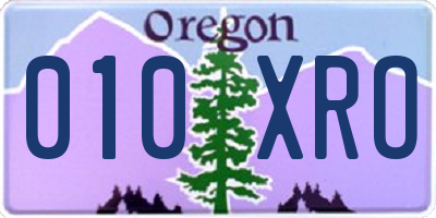 OR license plate 010XRO
