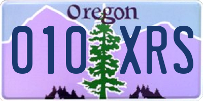 OR license plate 010XRS