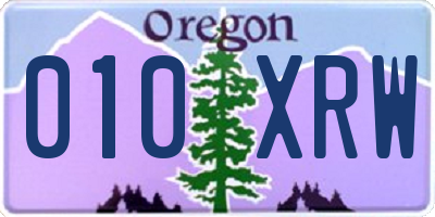 OR license plate 010XRW