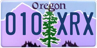 OR license plate 010XRX