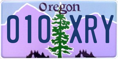 OR license plate 010XRY