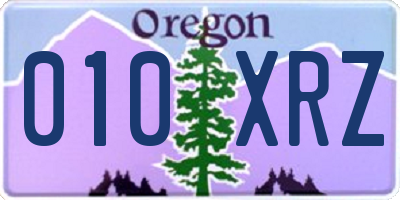 OR license plate 010XRZ